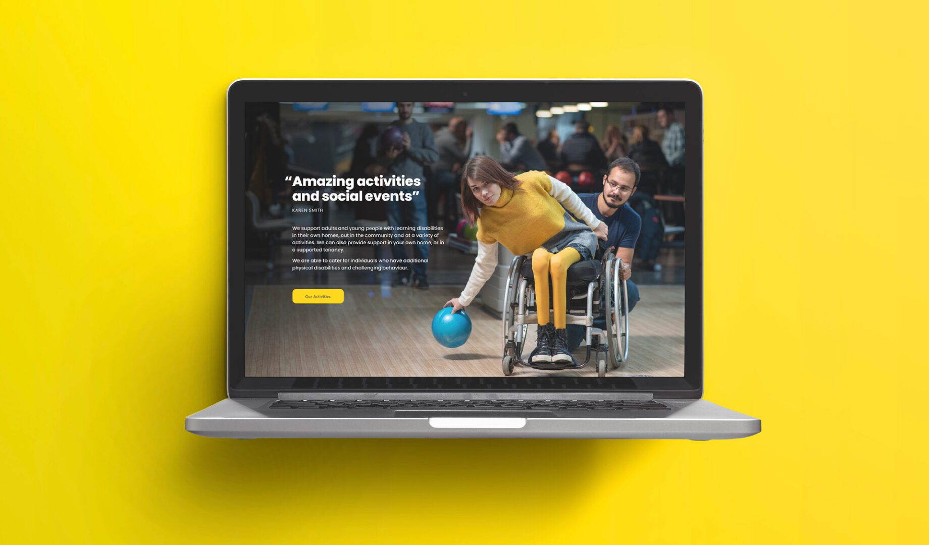 One Fylde WordPress web development screenshot on laptop