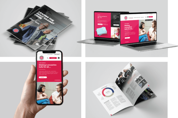 Design, web, and print examples of work for LPCC