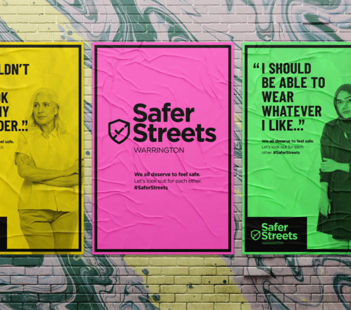 Safer Streets Warrington print design posters